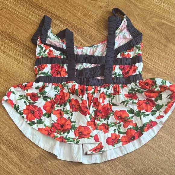 Anthropologie Maeve Floral Top in Pink and Green - Picture 3 of 3